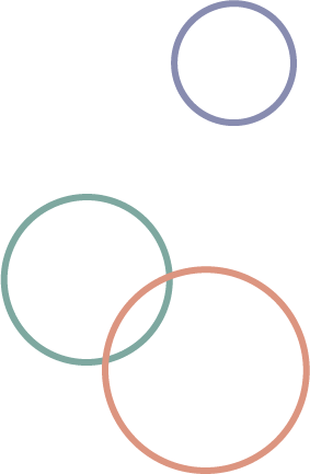 三つの丸いイラスト