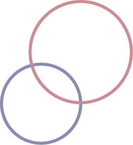 二つの丸いイラスト